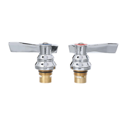 TOP-LINE Faucet Ceramic Valve Repair Kit with Hot and Cold 1/4-Turn Ceramic Valves and Handles