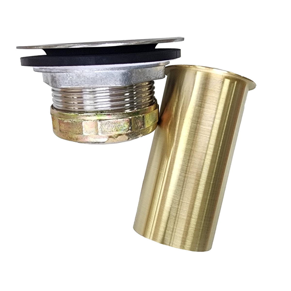 Encore 1.875" Stainless Steel Duo Mini Basket Drain With Satin Finish And 1.5" Outlet