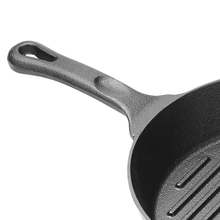 WINCO 10-1/4" Round FireIron Cast Iron Grill Pan