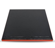 Boîte bento carrée noire et rouge 24,7 cm