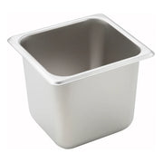 Winco Straight-Sided Steam Pan, 25 Gauge Stainless Steel
