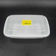 24Oz White Rect Container W/ Lid