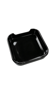 Melamine 5.5" White/Black Square Dish (Hot Pot Dish)
