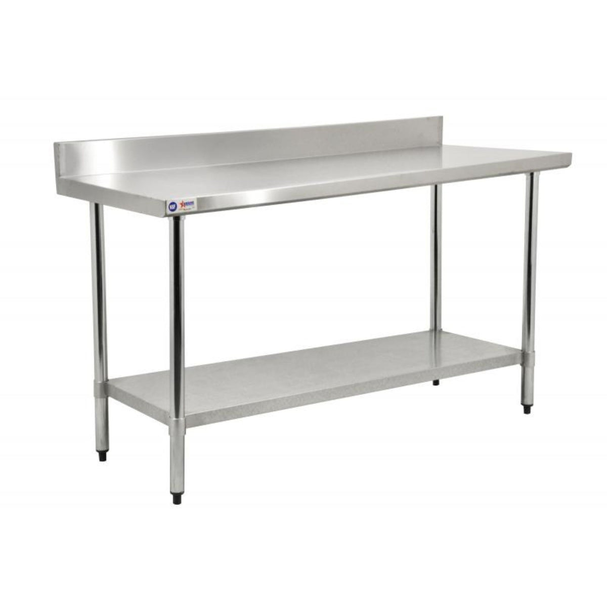 Omcan S/S Worktable W/Backsplash