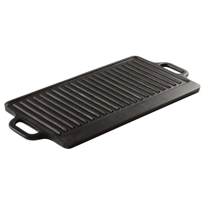 WINCO Reversible Cast Iron Griddle/Grill, 20" x 9-1/2"