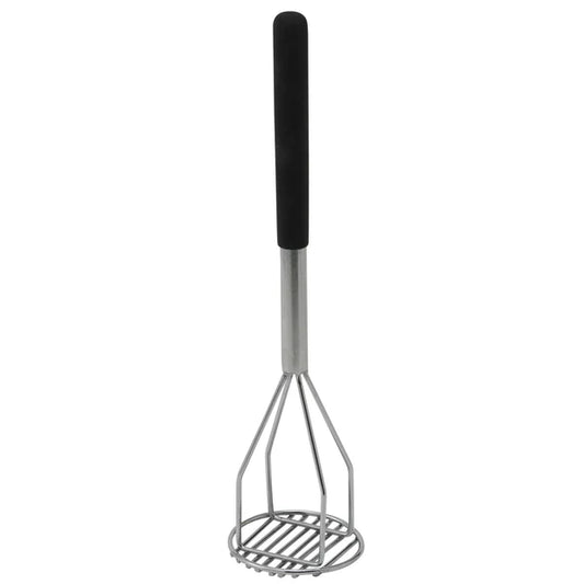 WINCO Potato Masher with Plastic Handle - 4” Round