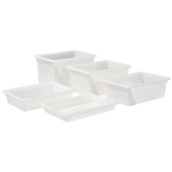 WINCO Food Storage Box, White Polypropylene - Full