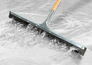 Globe Straight Black Rubber Squeegee - 18"L / Black/ Silver