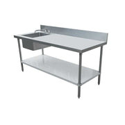 Table S/S avec évier (gauche) Omcan