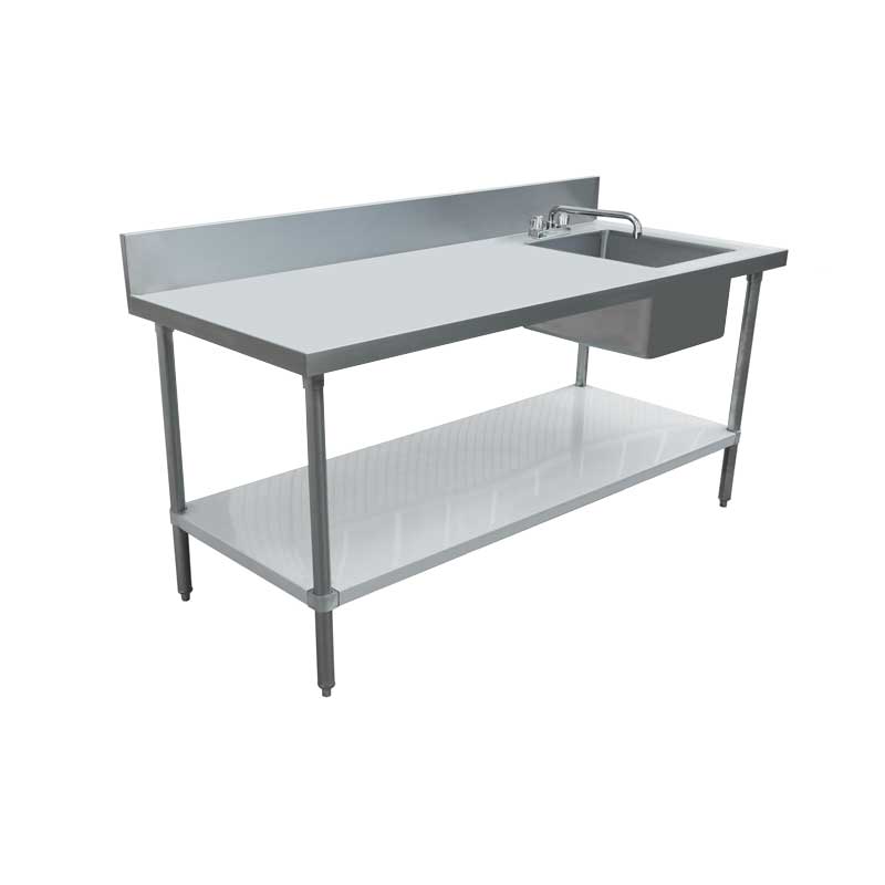 OMCAN S/S TABLE W/SINK (RIGHT)