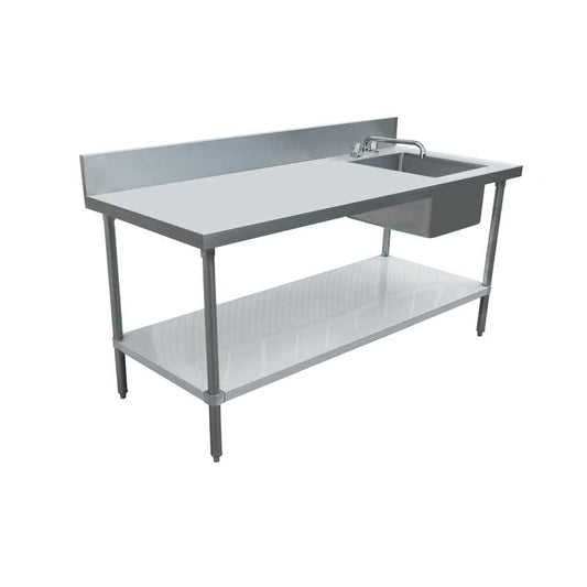 OMCAN S/S TABLE W/SINK (RIGHT)