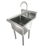 Omcan 18"X16"X13" Sink With Faucet And Drain Basket