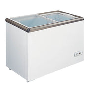 Omcan 45.7'' Ice Cream Display Chest Freezer (Flat Glass Top)