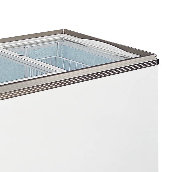 Omcan 29'' Ice Cream Display Chest Freezer (Flat Glass Top)