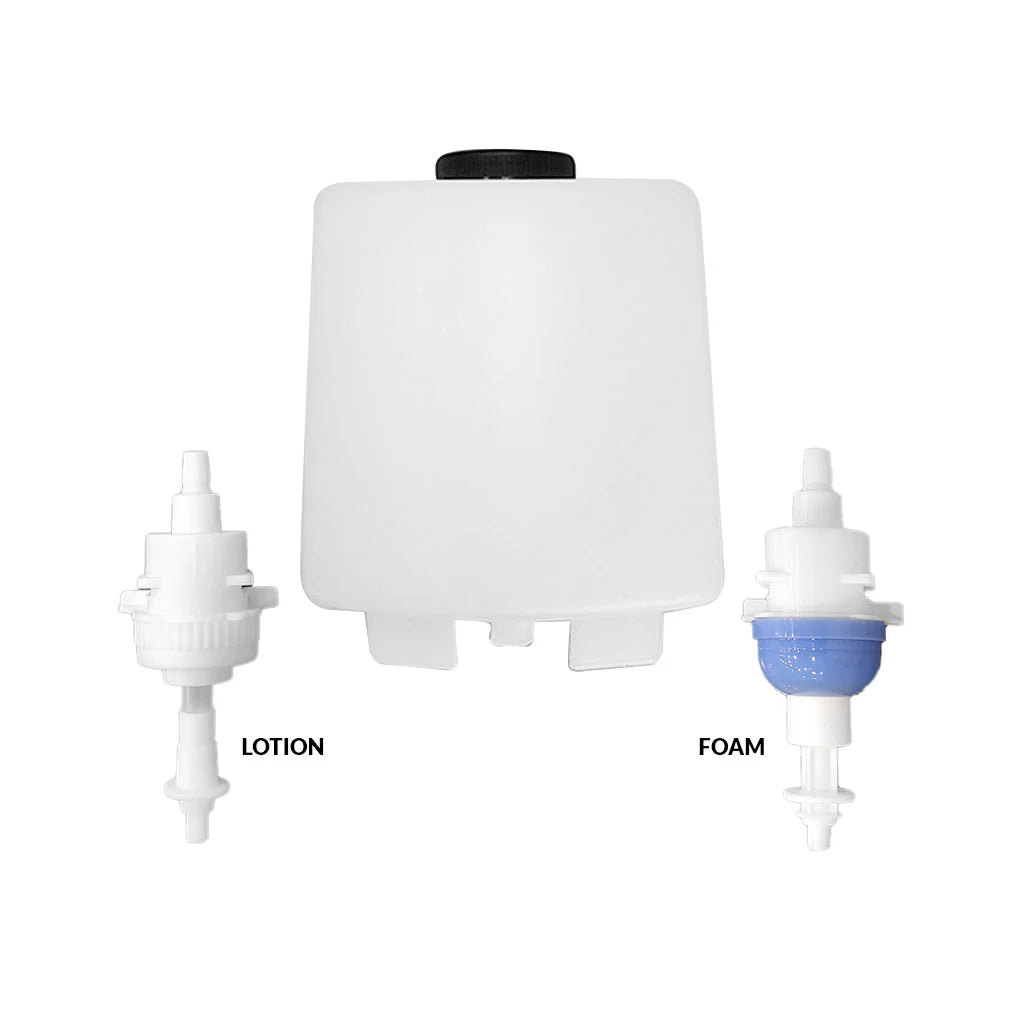 Globe Touch-Free Dual Tip Bulk Lotion Or Foam Soap Dispenser - 5.5"L X 5.25"W X 11"H