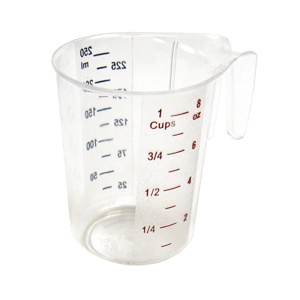WINCO Polycarbonate Measuring Cup with Color Graduations