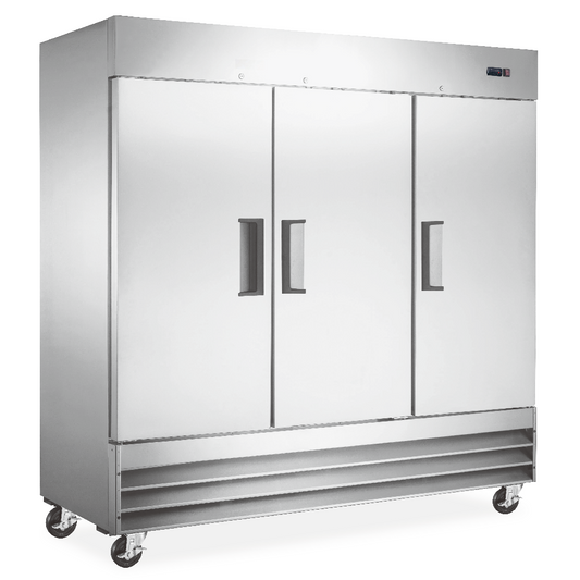 OMCAN 81'' 3-DOOR STAINLESS STEEL REACH-IN FREEZER