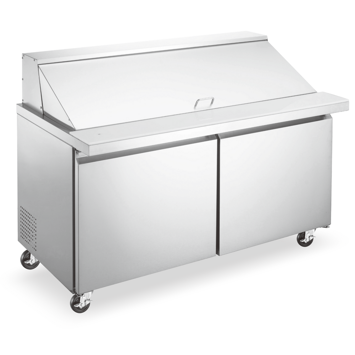 Omcan 60'' Refrigerated Prep Table, 2 Doors, 15 Cu. Ft.