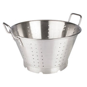 Passoire Winco avec poignées et base, en acier inoxydable robuste - 15,14 litres
