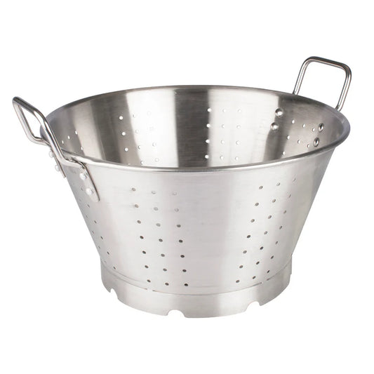 WINCO Colander with Handles & Base, Heavy-Duty Stainless Steel - 16 Quart