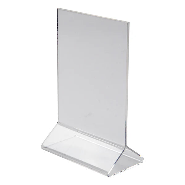 WINCO Double-Sided Clear Acrylic Menu Stand