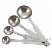 Winco Measuring Spoon Set, 4-Piece, Deluxe, Stainless Steel