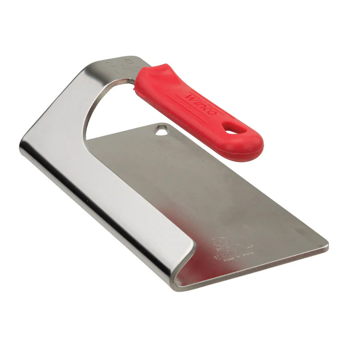 Winco Poids à steak en acier inoxydable 18/8 monobloc avec manchon en silicone, 900 g