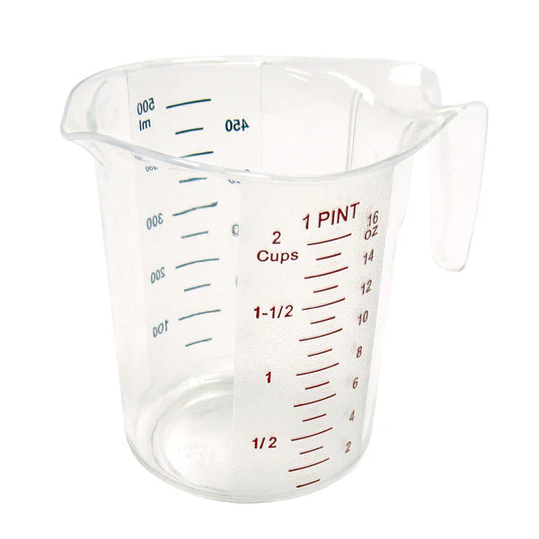 WINCO Polycarbonate Measuring Cup with Color Graduations