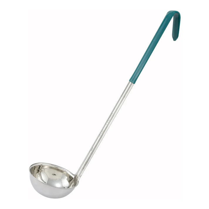 WINCO One-Piece Stainless Steel Ladle, Color-Coded Handles