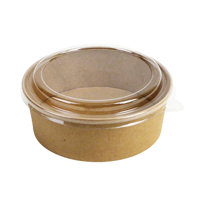 PET Clear Bowl Lids for Kraft Bowls