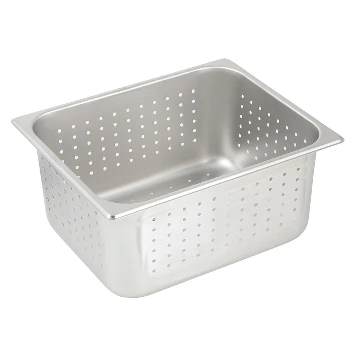 WINCO Perforated Steam Pan, 25 Gauge Stainless Steel