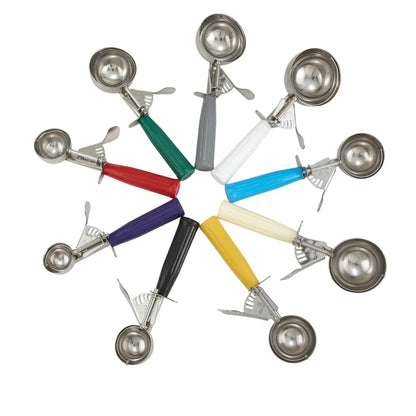 Cuillère à glace monobloc à code couleur Winco