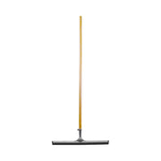 Globe Straight Black Rubber Squeegee - 18"L / Black/ Silver