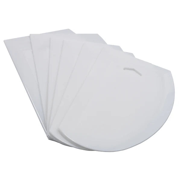 WINCO Dough Scrapers, Plastic, 7-1/2” x 4-3/4”, 6pcs/pk
