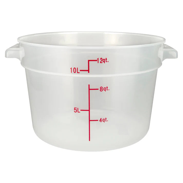WINCO Round Storage Container, Translucent, Polypropylene