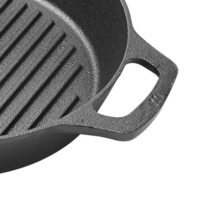 WINCO 10-1/4" Round FireIron Cast Iron Grill Pan