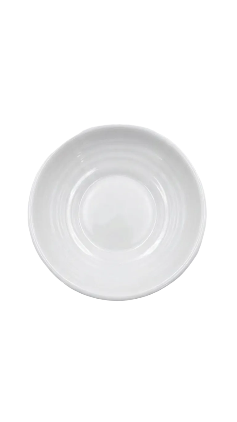 Melamine 3.7" White Deep Round Sauce Dish