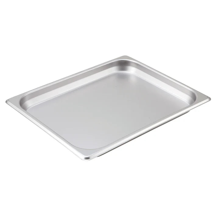 WINCO Straight-Sided Steam Pan, 25 Gauge Stainless Steel