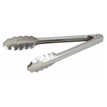 WINCO Stainless Steel Utility Tongs, Heavyweight