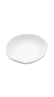 Melamine 4" Shiny White Shell Shape Sauce Dish