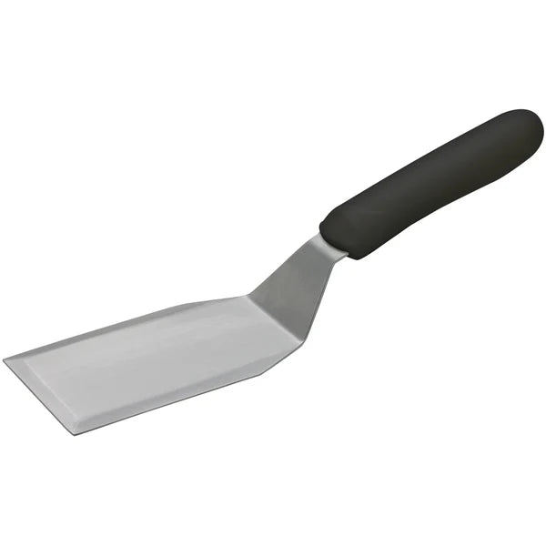 WINCO Hamburger Turner with Offset, Black Polypropylene Handle, 5-1/8” x 2-7/8” Blade