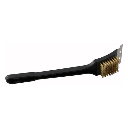 WINCO 12” Oven & Grill/BBQ Brush with Scraper and Brass Bristles