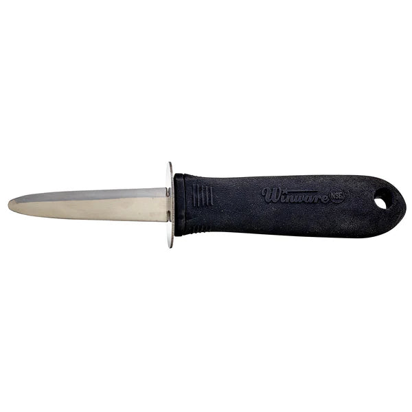 Winco 2-3/4" Blade Oyster/Clam Knife, Soft Grip Handle
