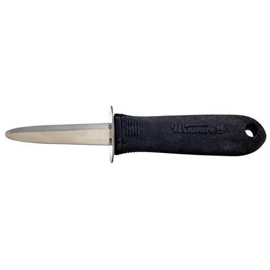 WINCO 2-3/4" Blade Oyster/Clam Knife, Soft Grip Handle