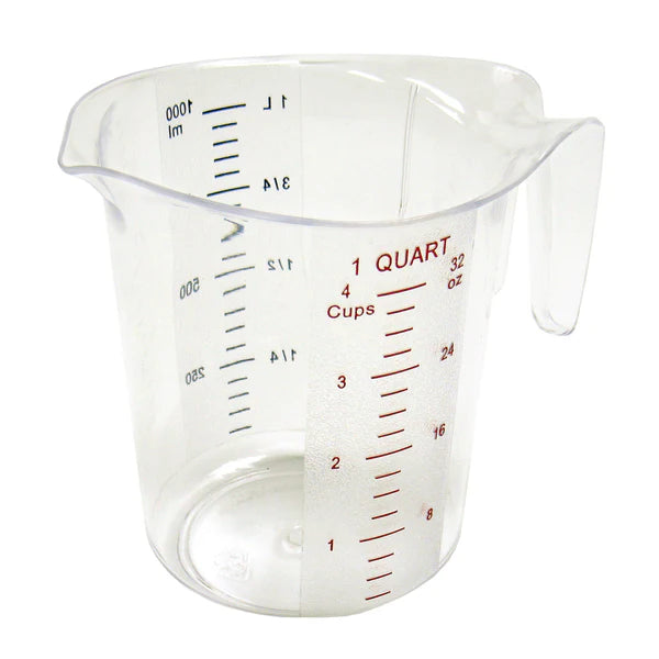 WINCO Polycarbonate Measuring Cup with Color Graduations