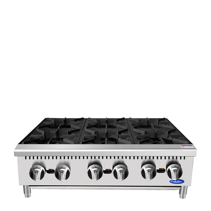 ATOSA COOKRITE 36'' SIX(6) BURNER HOT PLATE W/ TOTAL 192,000 BTU