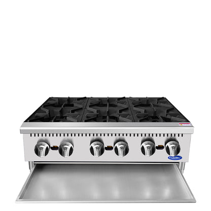 ATOSA COOKRITE 36'' SIX(6) BURNER HOT PLATE W/ TOTAL 192,000 BTU