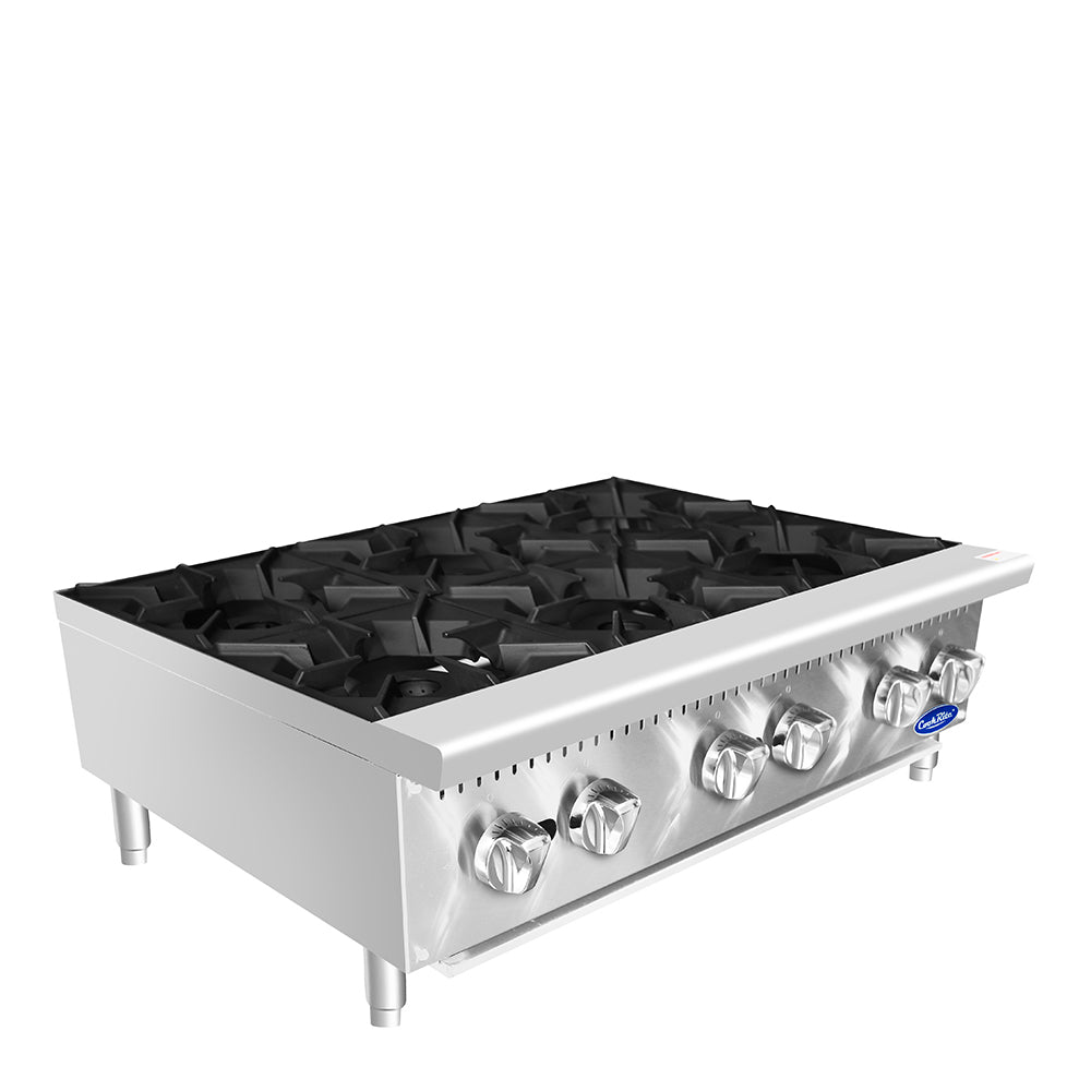 ATOSA COOKRITE 36'' SIX(6) BURNER HOT PLATE W/ TOTAL 192,000 BTU