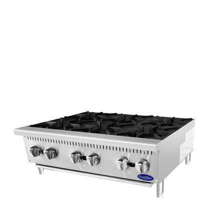 ATOSA COOKRITE 36'' SIX(6) BURNER HOT PLATE W/ TOTAL 192,000 BTU