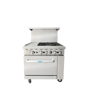 Atosa 36'' Natural Gas Range Oven W/ 12'' Griddle Top(Left)